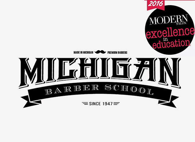 Michigan Barber School logo in black